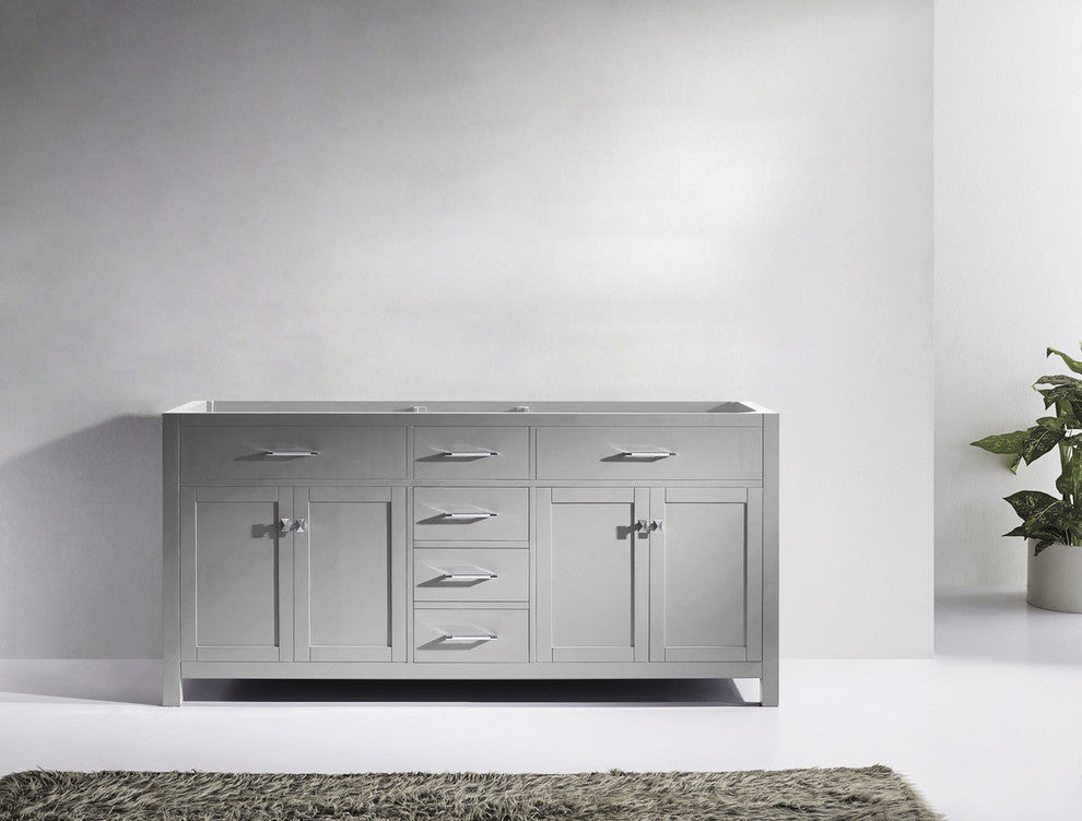 Virtu USA Caroline 72" Cabinet Only, Cashmere Gray