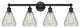 Innovations 616-4W-BK-G275 Conesus 4 Light 33" Bath Vanity Light, Matte Black
