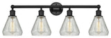 Innovations 616-4W-BK-G275 Conesus 4 Light 33" Bath Vanity Light, Matte Black