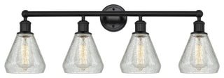 Innovations 616-4W-BK-G275 Conesus 4 Light 33" Bath Vanity Light, Matte Black