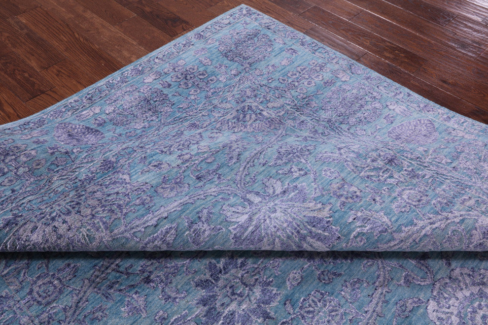 8' 1" X 10' 2" Wool & Silk Persian Hand-Knotted Rug - Q15563