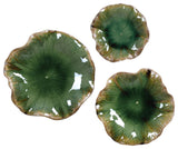 Uttermost Abella Green Ceramic Wall Decor, Set of 3
