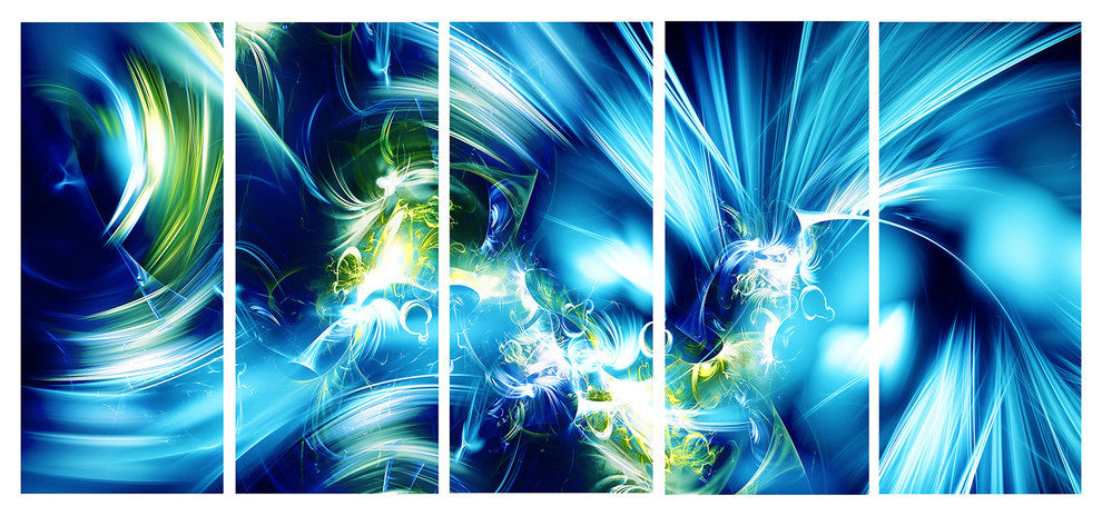 "Green and Blue Shine" Canvas Painting