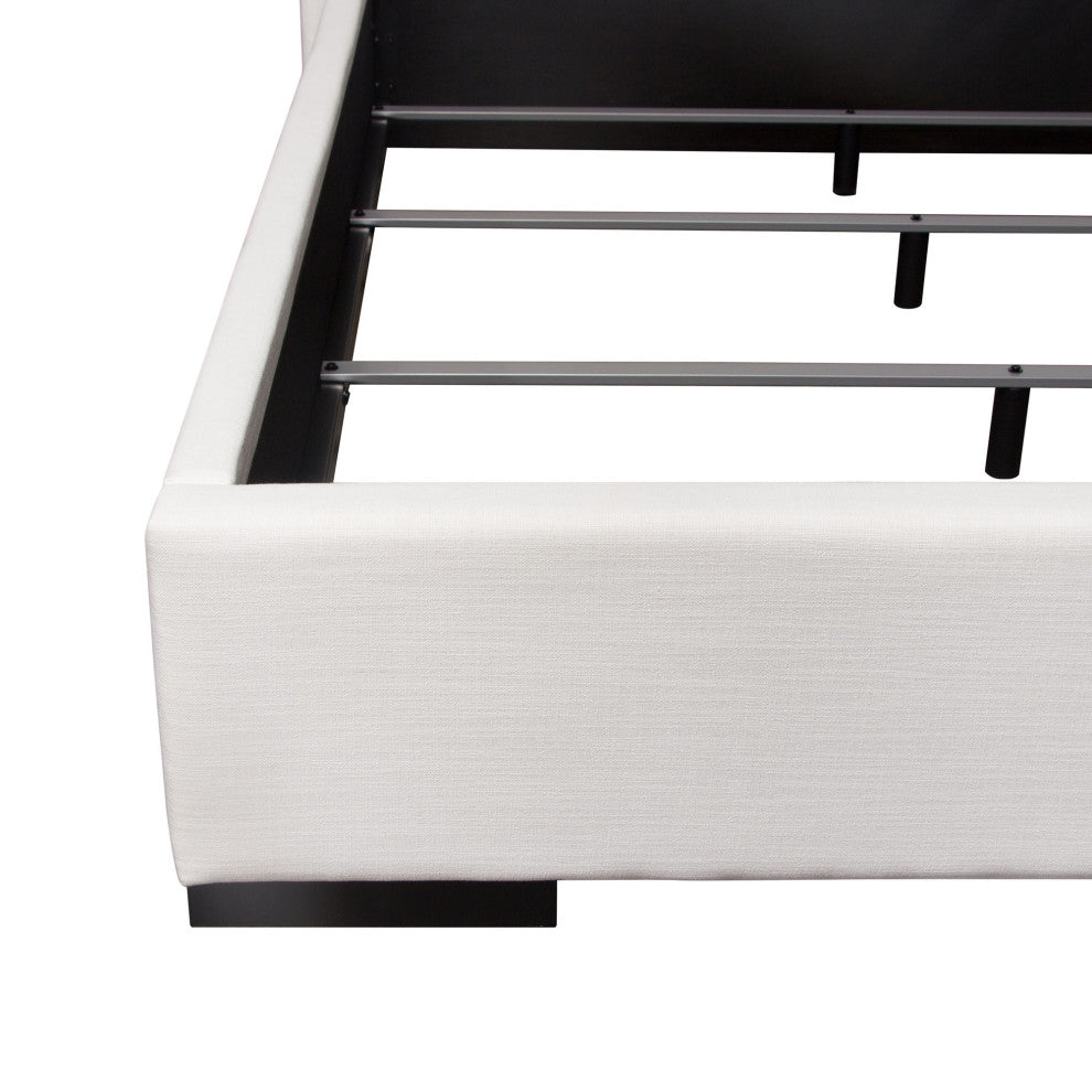 Seattle Queen Bed in White Linen by Diamond Sofa