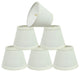 32060-6 Small Hardback Empire  Chandelier Clip On Lamp Shade White 3"x5"x4"