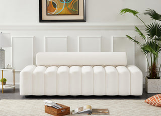 Melody Velvet Upholstered Chair, Cream, Sofa