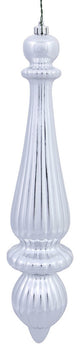 14" Silver Shiny Finial Drop Uv Dril 2Bg