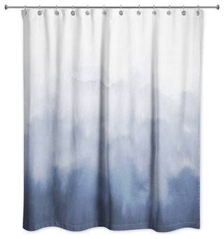 Blue Watercolor 71x74 Shower Curtain