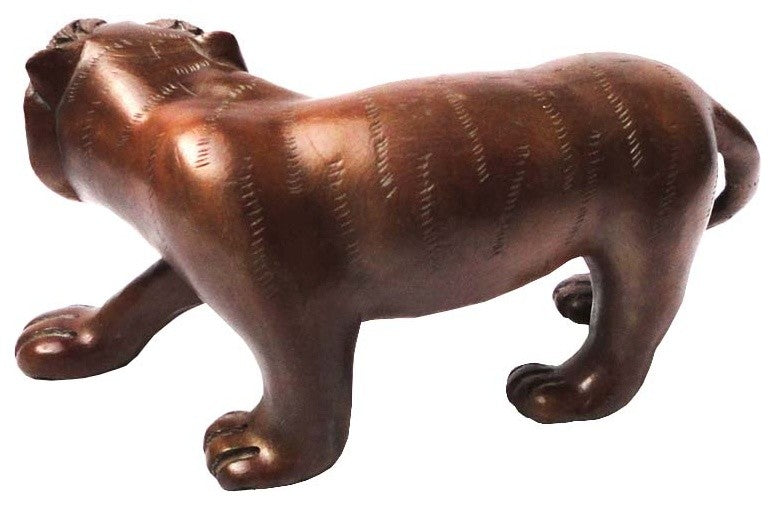 Handcrafted Boxwood Chinese Zodiac Lucky Feng Shui Tiger Figure hvs481