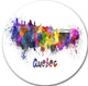 Quebec Skyline, Cityscape Round Metal Wall Art, 23"