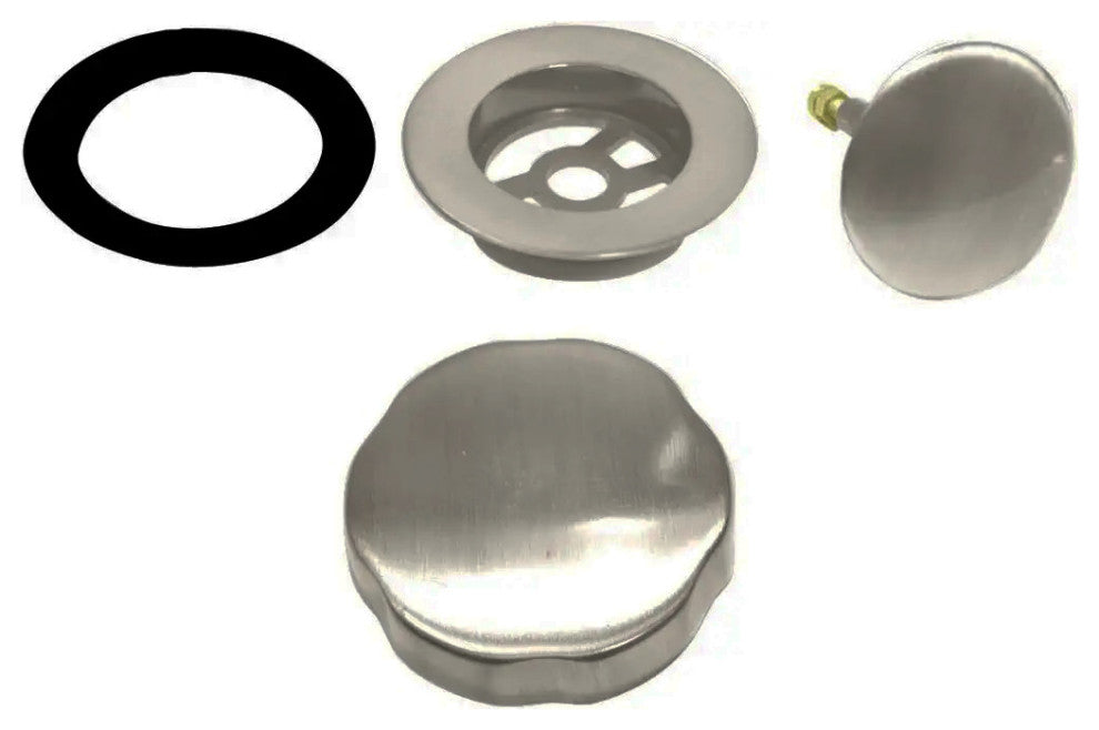 Sch. 40 PVC 27" Cable Drive Bath Waste In Oil Rubbed Bronze, Satin Nickel