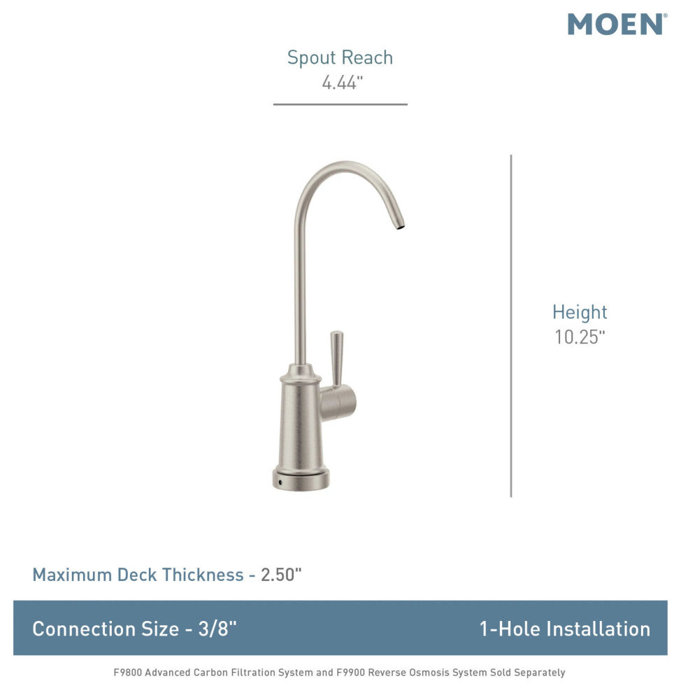 Moen F7600 Sip 1.5 GPM Cold Water Dispenser - Spot Resist Stainless