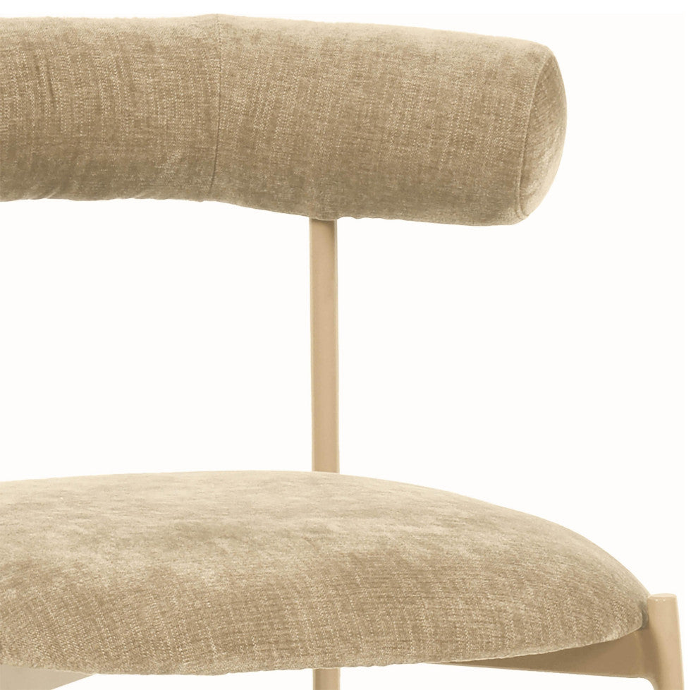 Liliana Taupe Velvet Bar Stool - Taupe