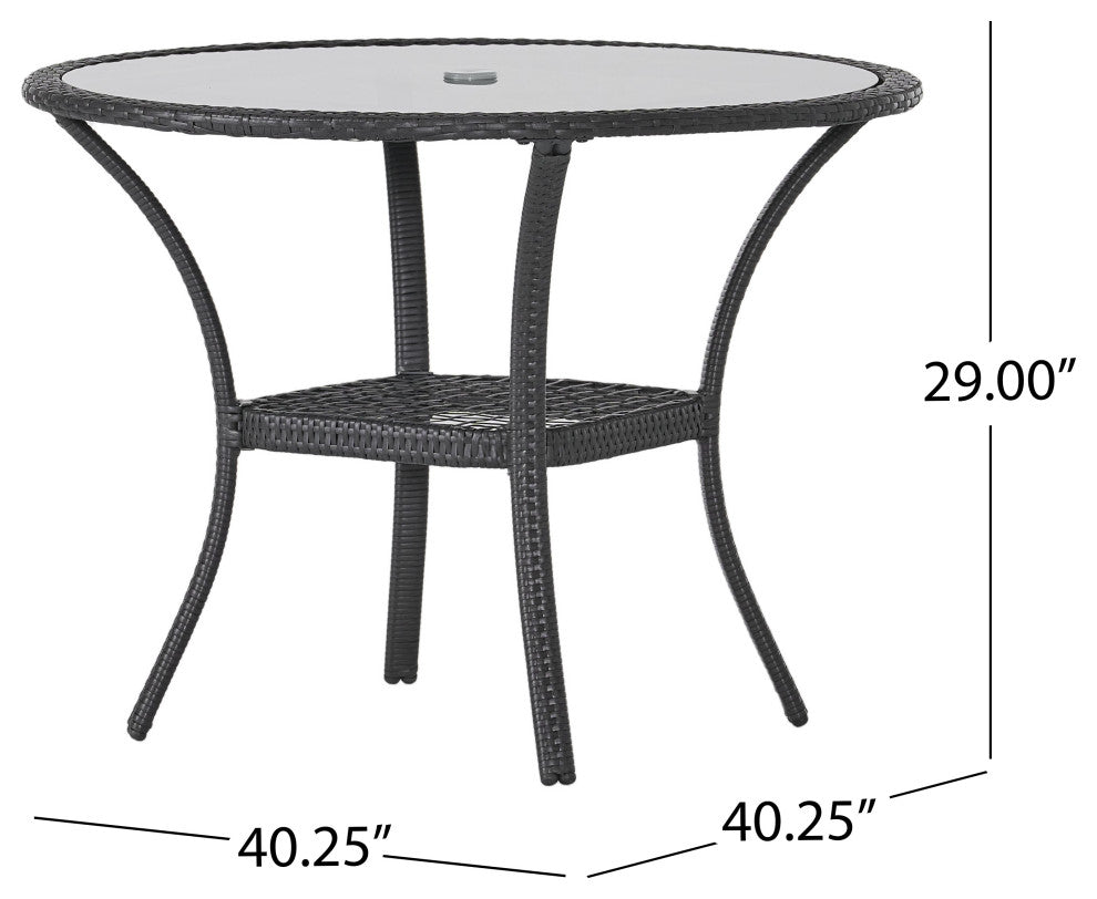 GDF Studio Hopp Outdoor Bistro Gray PE Table