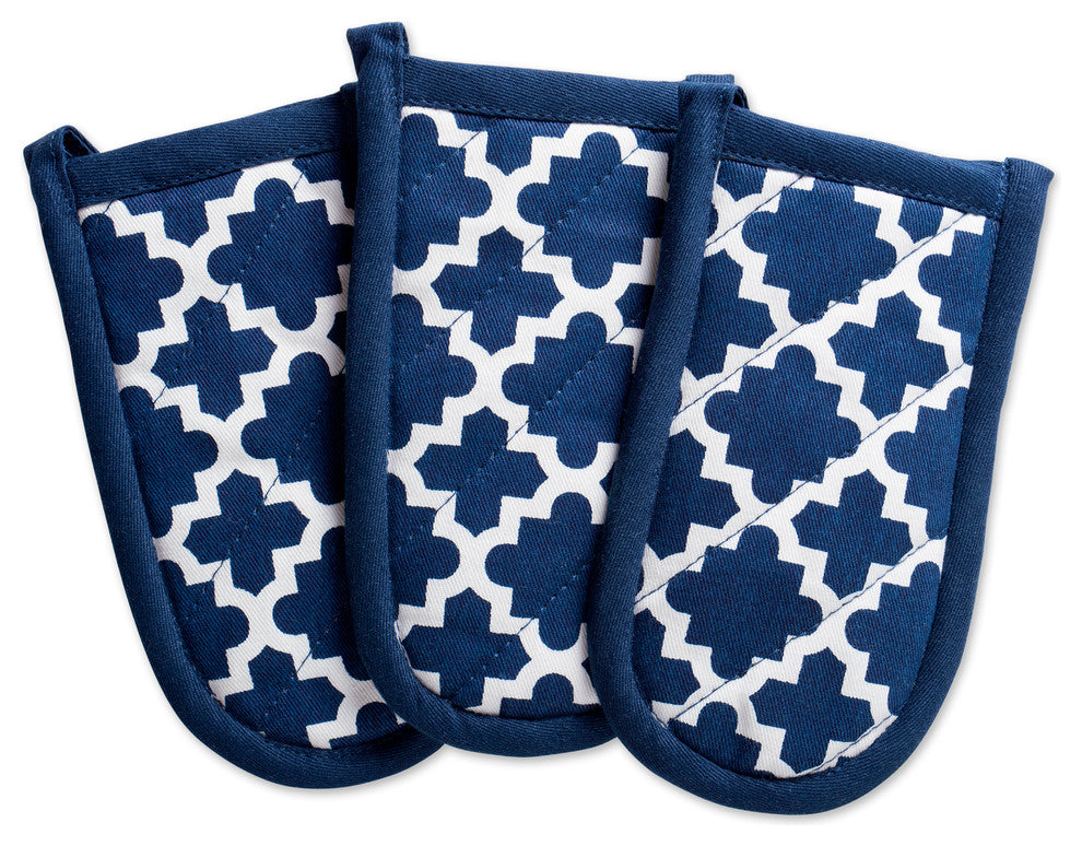 DII Nautical Blue Lattice Panhandle, Set of 3