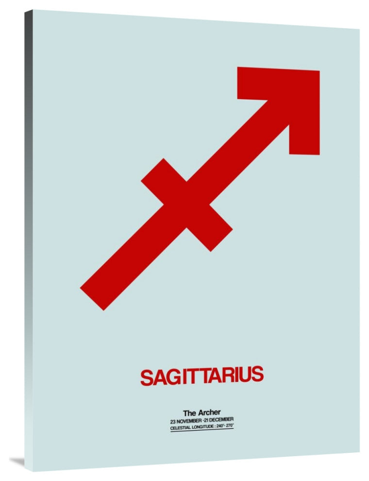 "Sagittarius Zodiac Sign Red" Fine Art Print