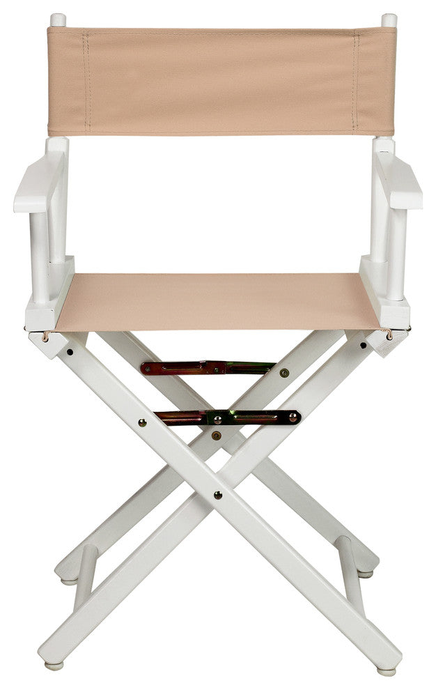 018" Director's Chair White Frame-Tan Canvas