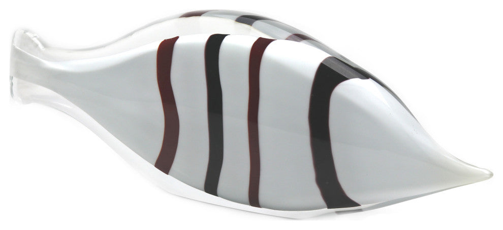 Murano Glass Tropical Fish, Red, Black