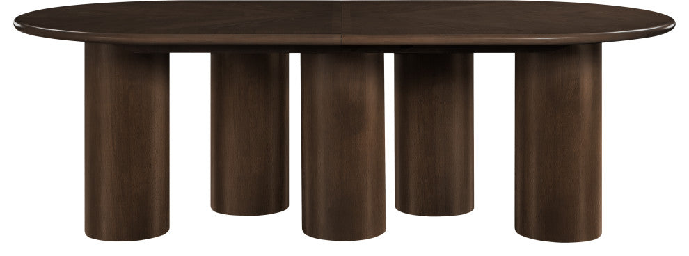 Dolan Rubberwood and Veneer Dining Table, Brown