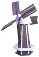 Pressure Treated Dutch Windmill, Charcoal Brown & White, Large