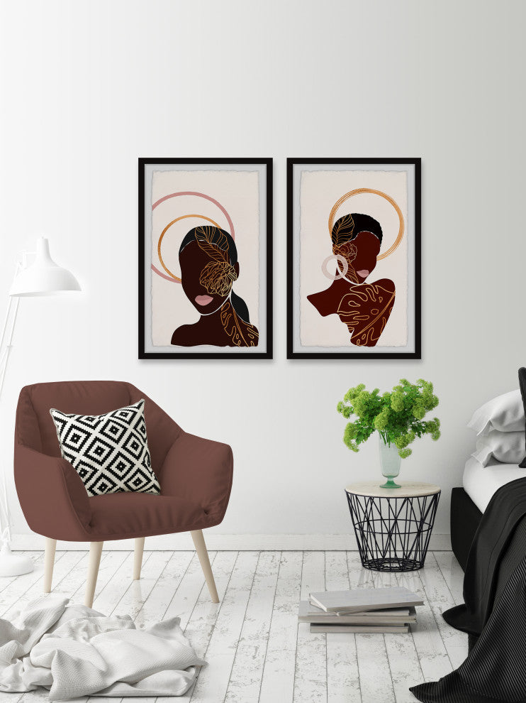 Real Beauties Diptych, 2-Piece Set, 8x12 Panels
