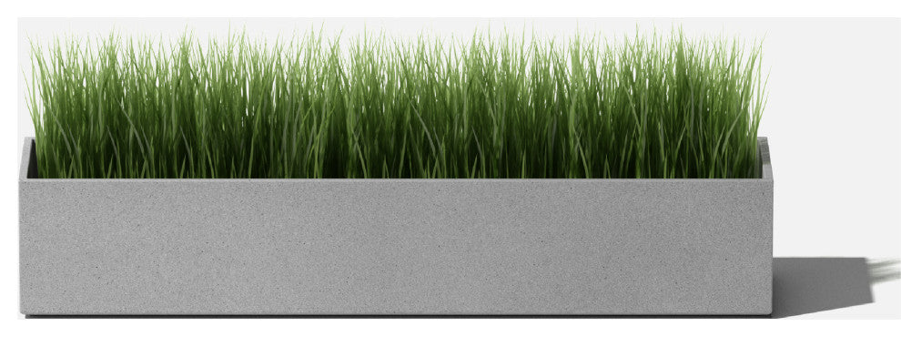 GEO Series Plastic Planter, Grey, Short, 1 Pack