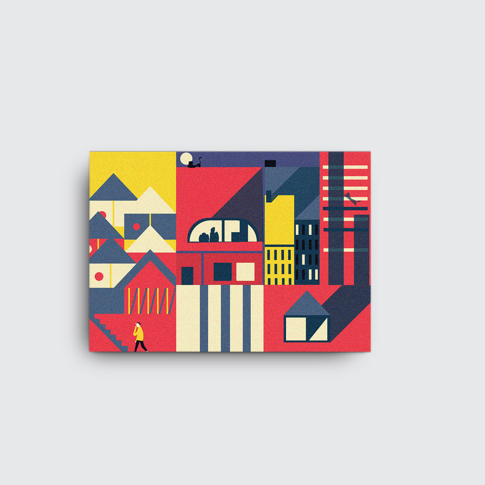 Mod Made "Color Maze" Canvas Wall Art, 11"x16"