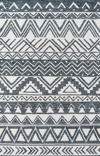 Momeni Mallorca Wool Hand Hooked Charcoal Area Rug 5'x8'