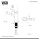 VIGO Noma 8" H Single Handle Single Hole Bathroom Faucet, Chrome