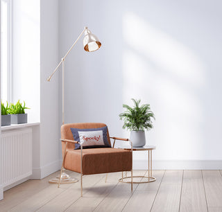 Halloween Spooky Ticking Accent Pillow, Navy, 14"x20"