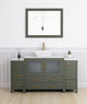 Vanity Art Vanity Set With Vessel Sink, Vintage Green, 60", Standard Mirror