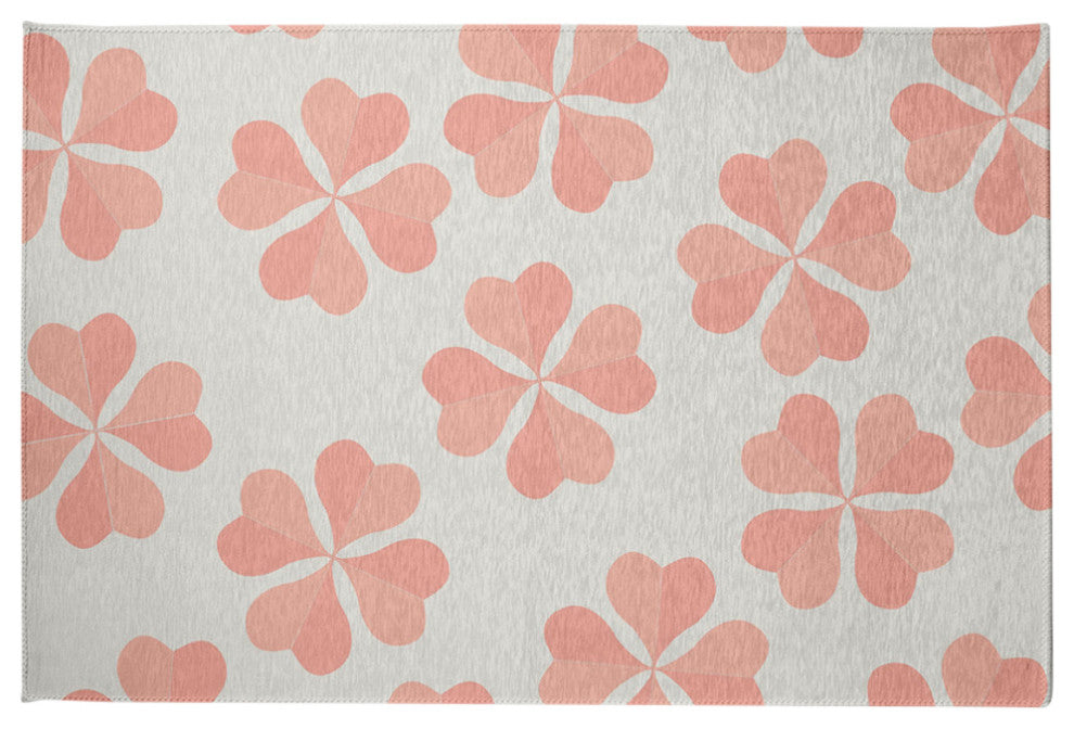Lucky Patch St. Patrick's Day Chenille Rug, Sunwashed Red, 2'x3'
