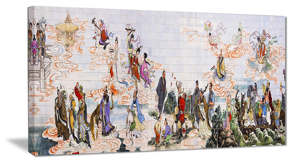 "Immortals" Digital Floral Art Canvas Print, 32"x16"