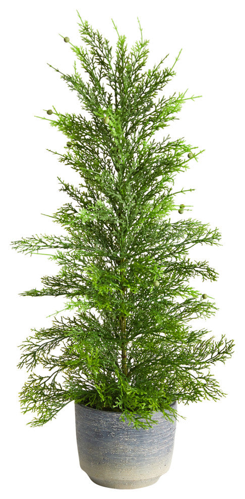 Nearly Natural T3377 27" Californian Cedar Artificial Tree in Decorative Planter