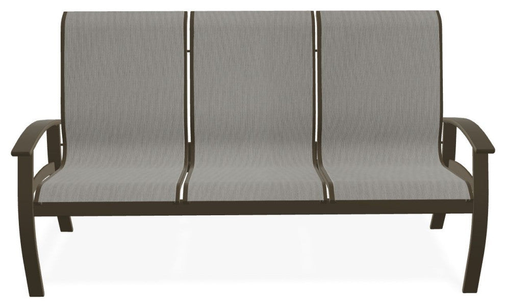 Belle Isle Sling 3-Seat Outdoor Sofa, Augustine Oyster/Beachwood