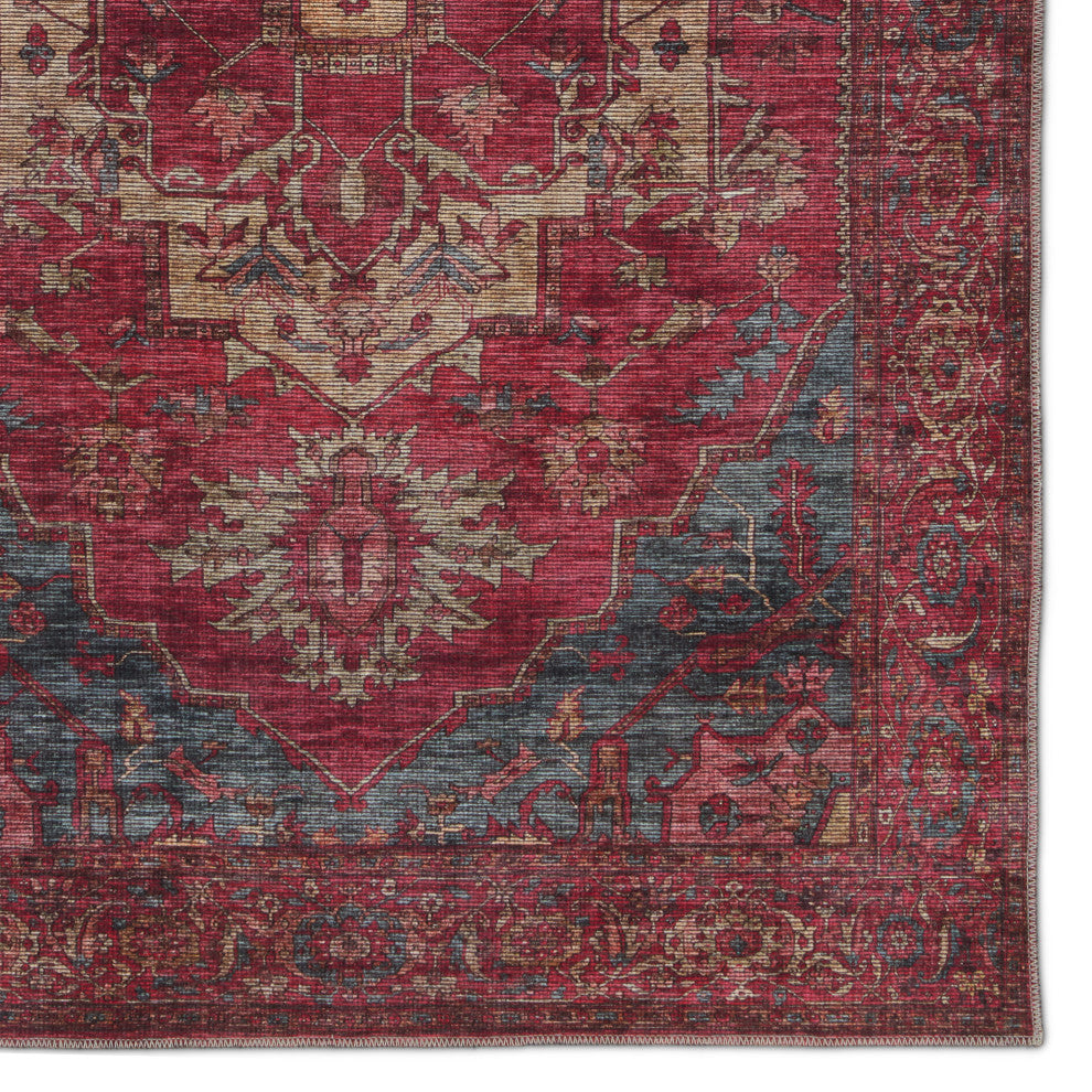 Vibe by Jaipur Living Gloria Medallion Red/ Blue Area Rug 5'3"X8'