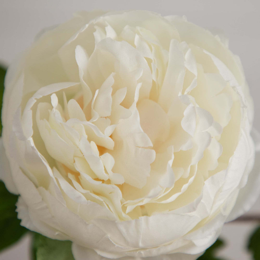 20in. Artificial Peony Flower Stems, Set of 3, White