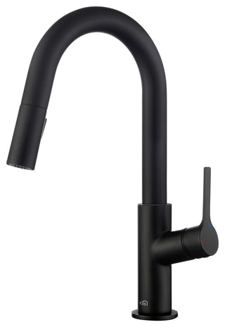Fusion Single Handle Pull Down Kitchen & Bar Sink Faucet, Matte Black