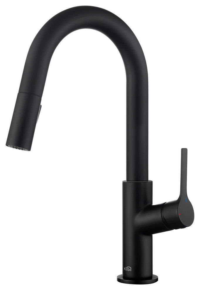 Fusion Single Handle Pull Down Kitchen & Bar Sink Faucet, Matte Black
