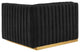 Modular Sectional Sofa Set, Gold Black, Velvet, French Lounge