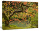 Japanese Garden Fall Season, Large Landscape Canvas Art, 20"x12"