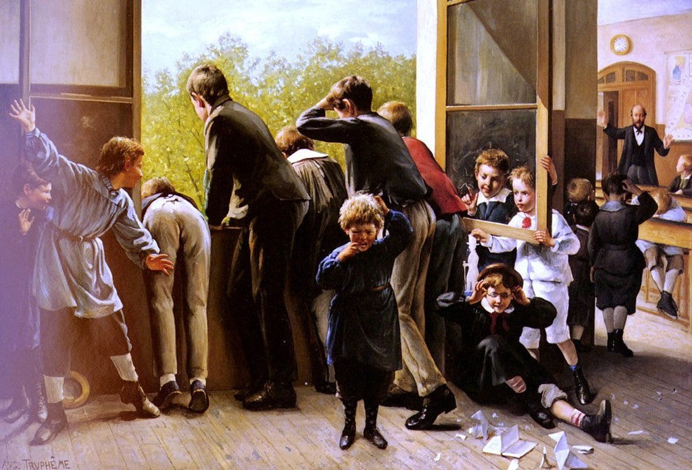 Auguste Joseph Trupheme The Class Pranksters, Gallery Wrapped Canvas, 18"x27"