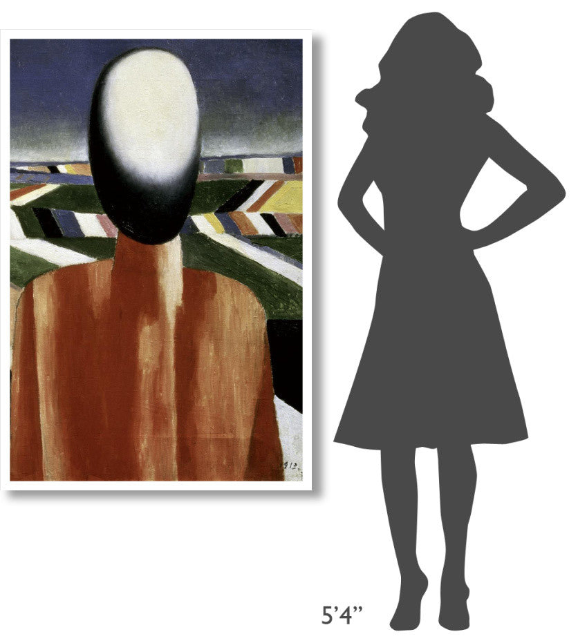 "Two Farmers (right)" Digital Paper Print by Kazimir Malevich, 34"x50"