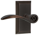 Studio Plate With Swan Lever, Timeless Bronze, Passage, Right-Handed