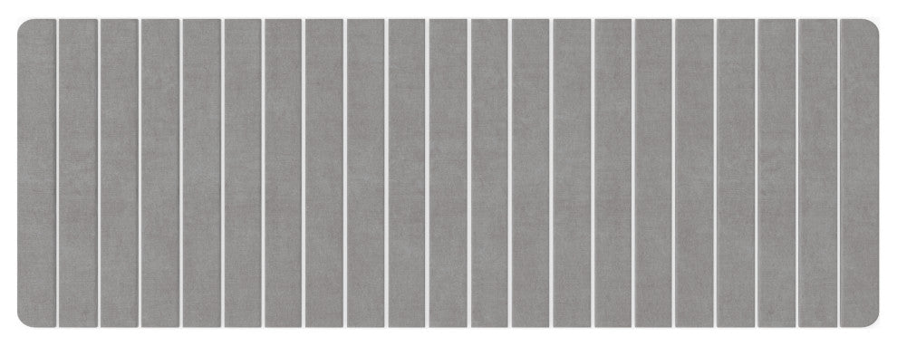 CastelloUSA Diatomite Quick-Dry Stone Bath Mat, 58"x21" , Extra Large, Gray