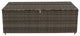 Rio 4-Piece Wicker Conversation Set With Storage, Gray Wicker/Navy Cushions