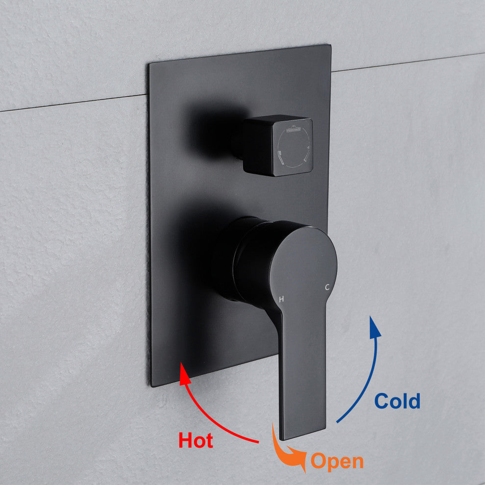 10" Shower System With Shower, Matte Black