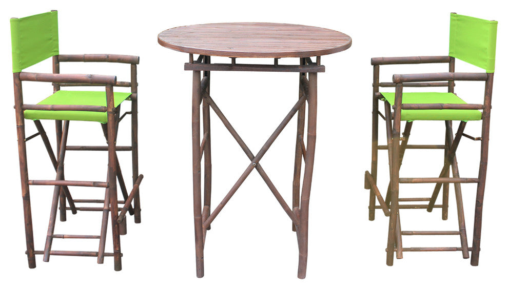 Director High Round 3-Piece Table Set, Green