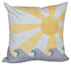 Sunbeams, Geometric Print Outdoor Pillow, Yellow, 20"x20"