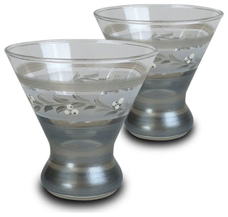 Pewter Vine Cosmos Glasses, Set of 2